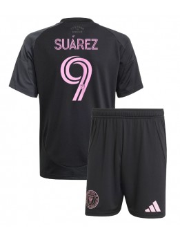 Billige Inter Miami Luis Suarez #9 Bortedraktsett Barn 2025-26 Kortermet (+ Korte bukser)